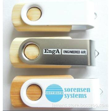 Bamboo Swivel USB Flash Drive (ALP-003U)